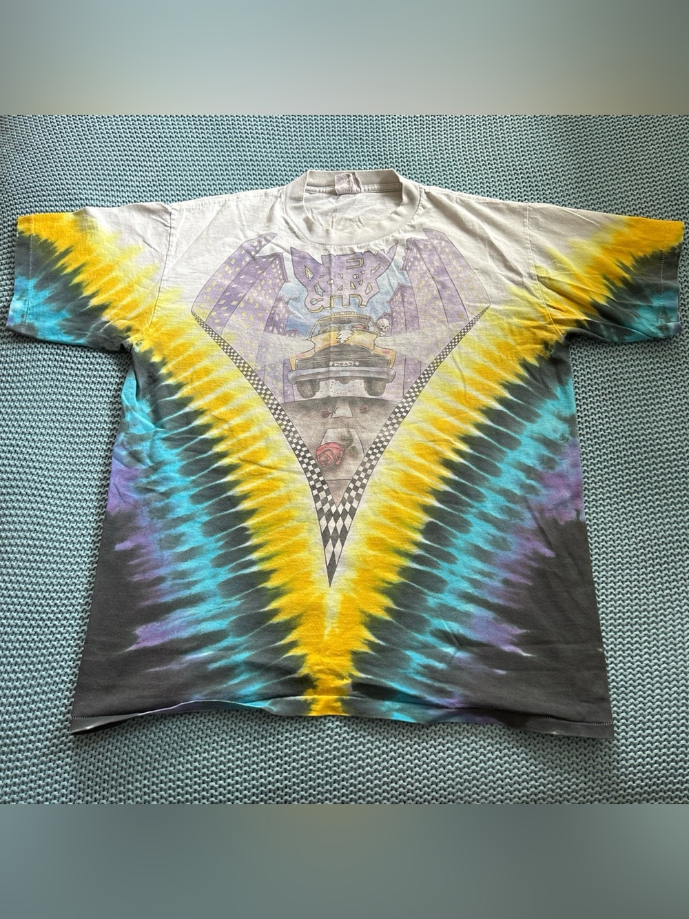 Vintage Grateful Dead September 1990s authentic tour tie-dye t-shirt